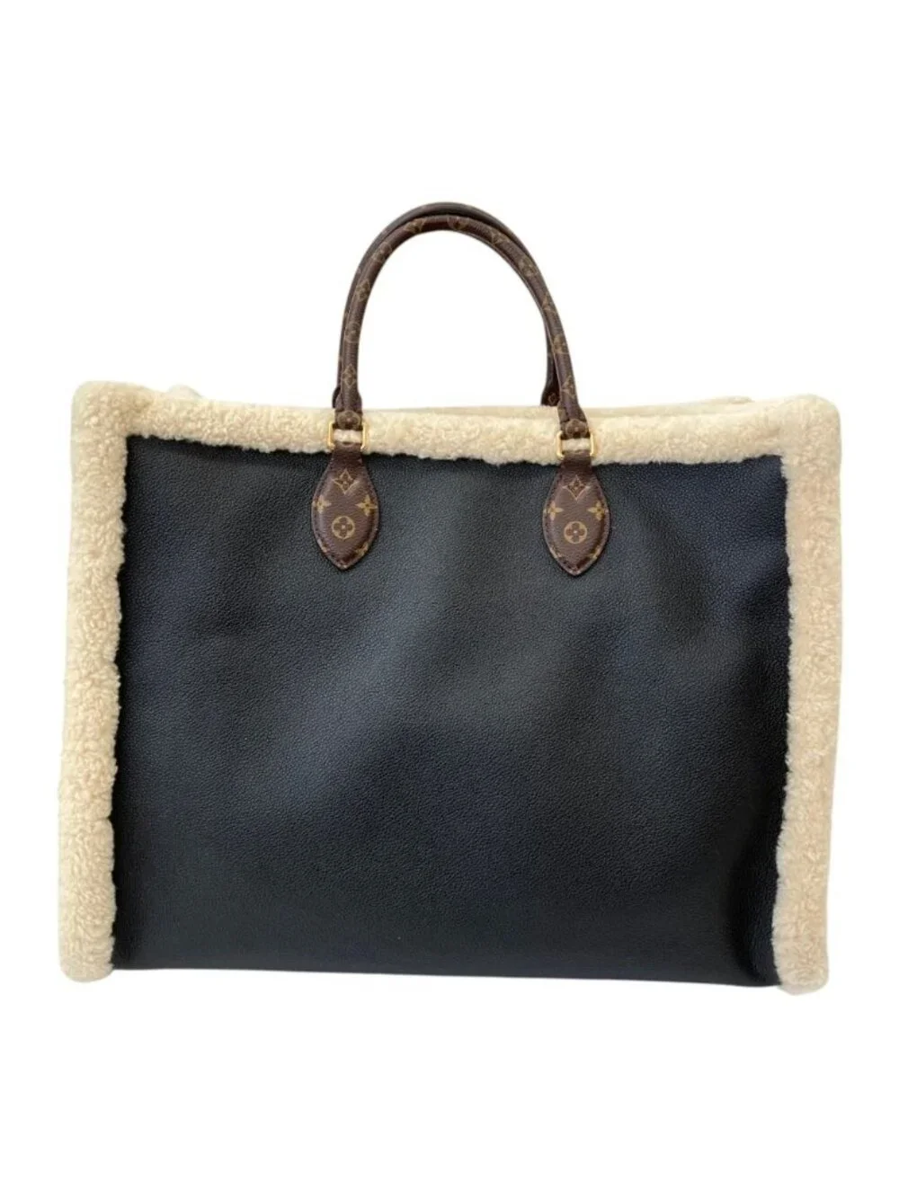 Louis Vuitton Monogram Teddy on the Go GM Leather Tote Black